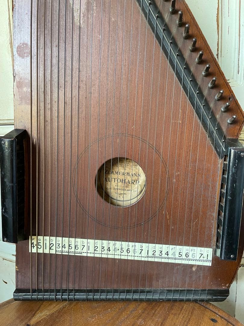 アンティーク　オート　ハープ　木製　1800年代後半　楽器　アメリカ