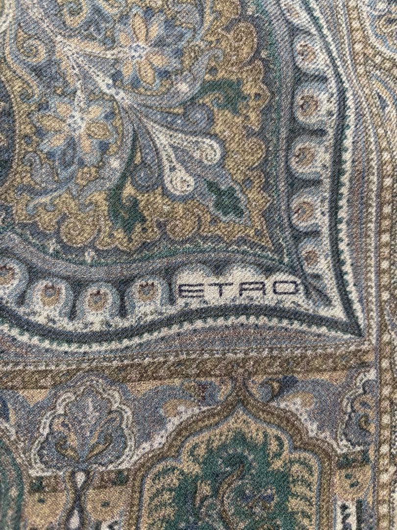 【美品】 Etro エトロ　ウールシルク ストール