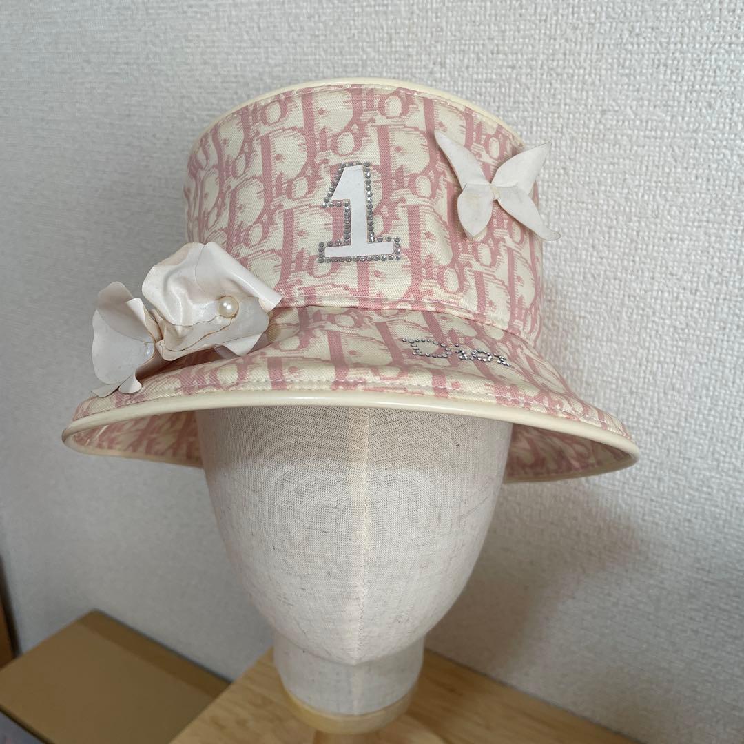 Dior ピンク　トロッター柄　バケツハット　サイズ58