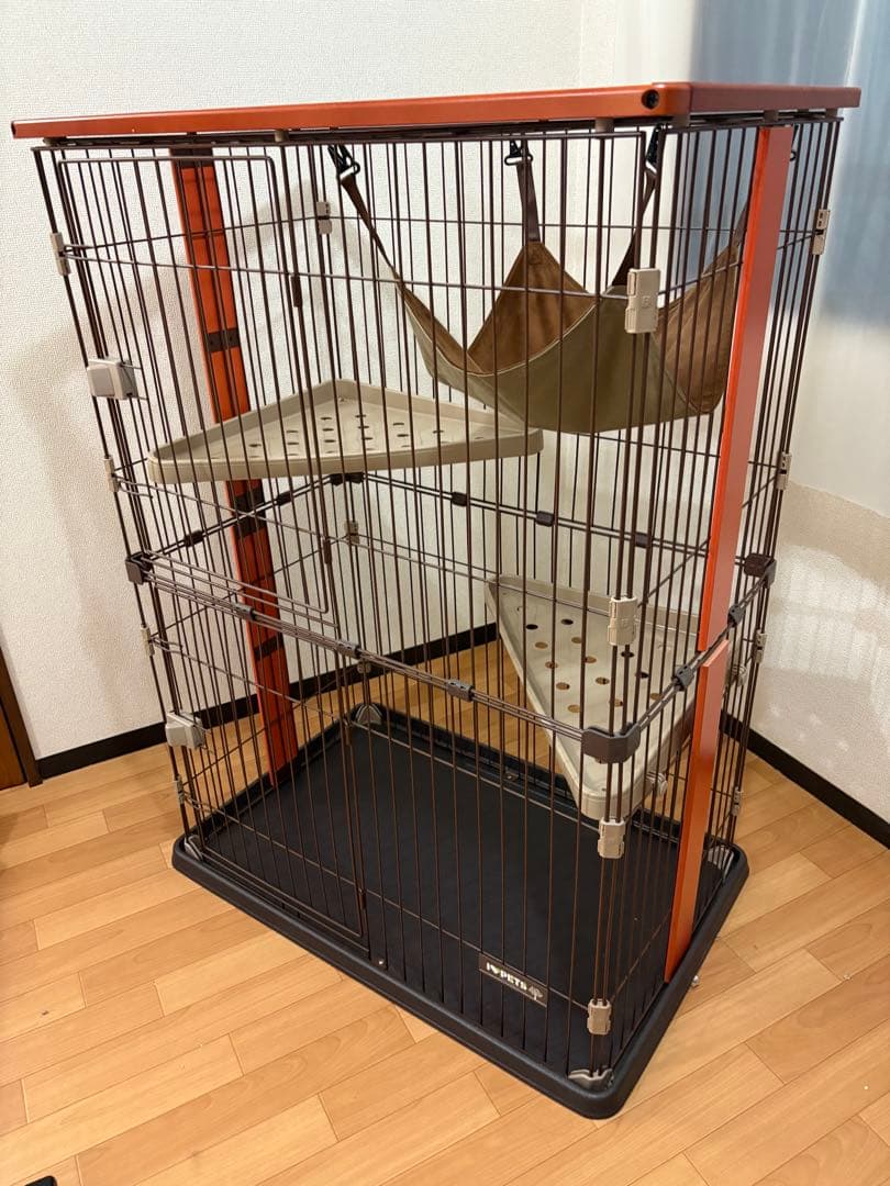 大型キャットケージ ボンビアルコン (Bonbi) ウッドワンサークル2段タイプ