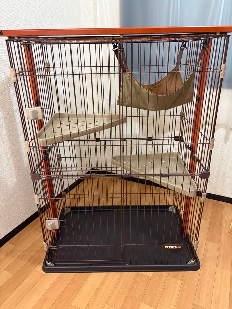 大型キャットケージ ボンビアルコン (Bonbi) ウッドワンサークル2段タイプ