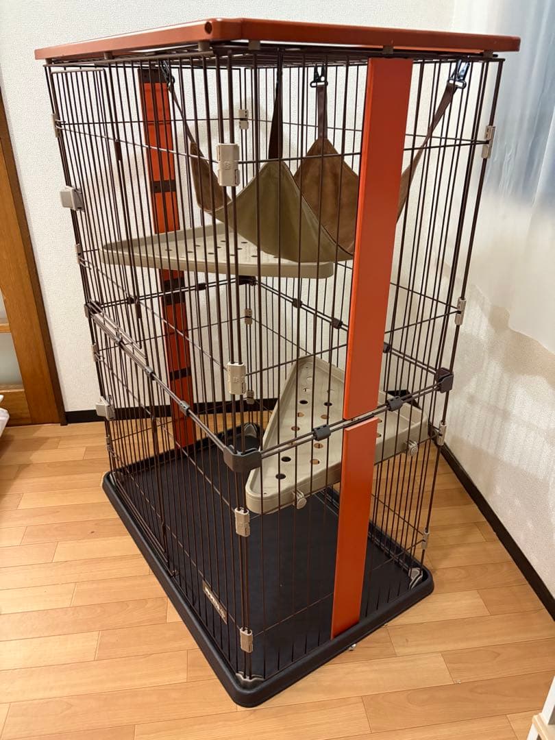 大型キャットケージ ボンビアルコン (Bonbi) ウッドワンサークル2段タイプ