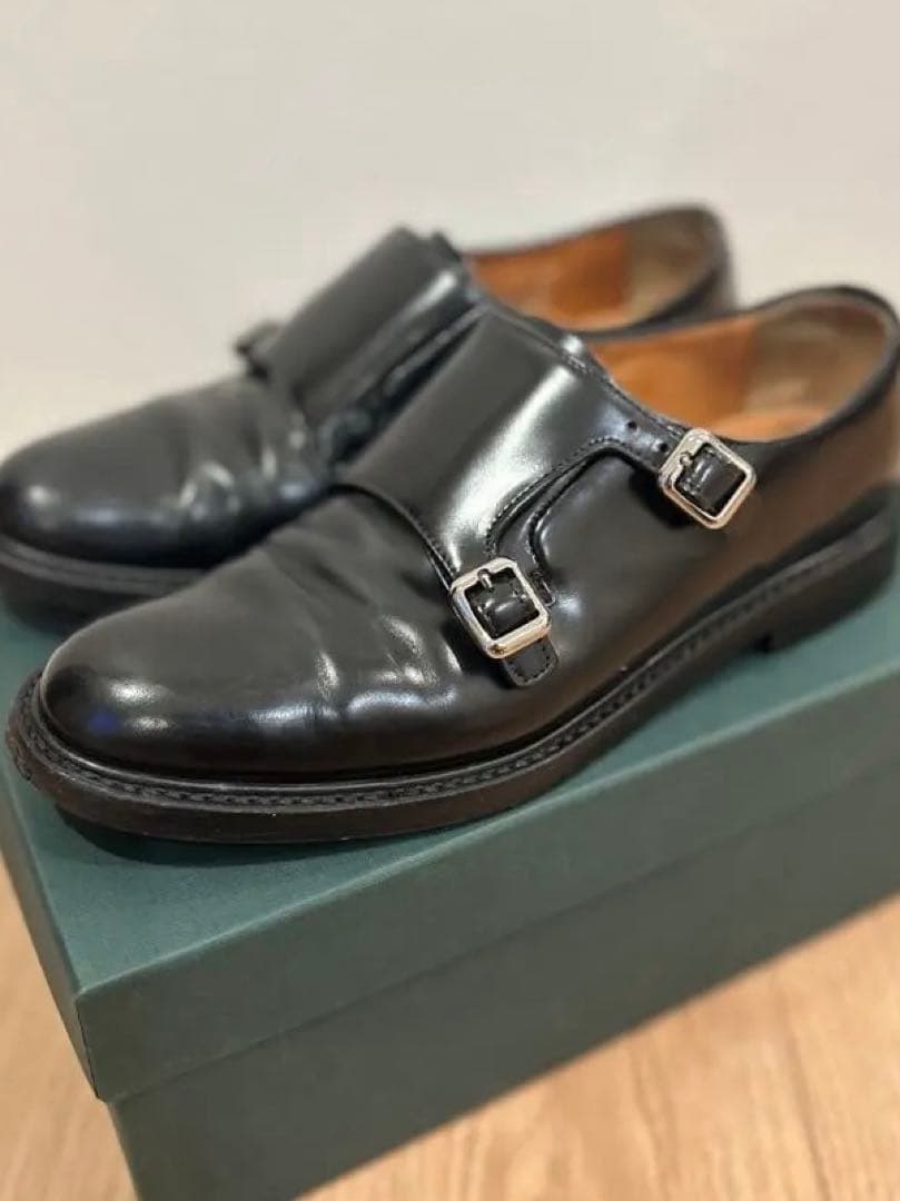 2/3最終値下げchurch'sモンクシューズ ガラス ブラック 黒　ローファー