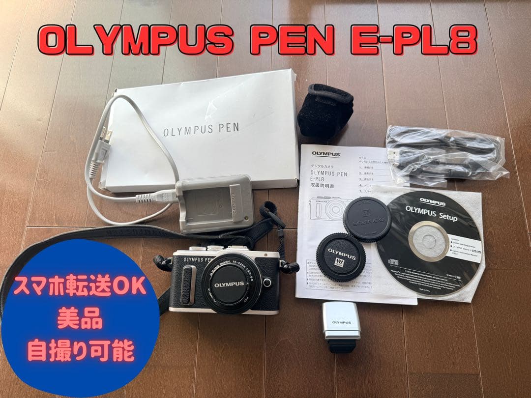 OLYMPUS PEN E-PL8 レンズセット フラッシュ付 動作確認済