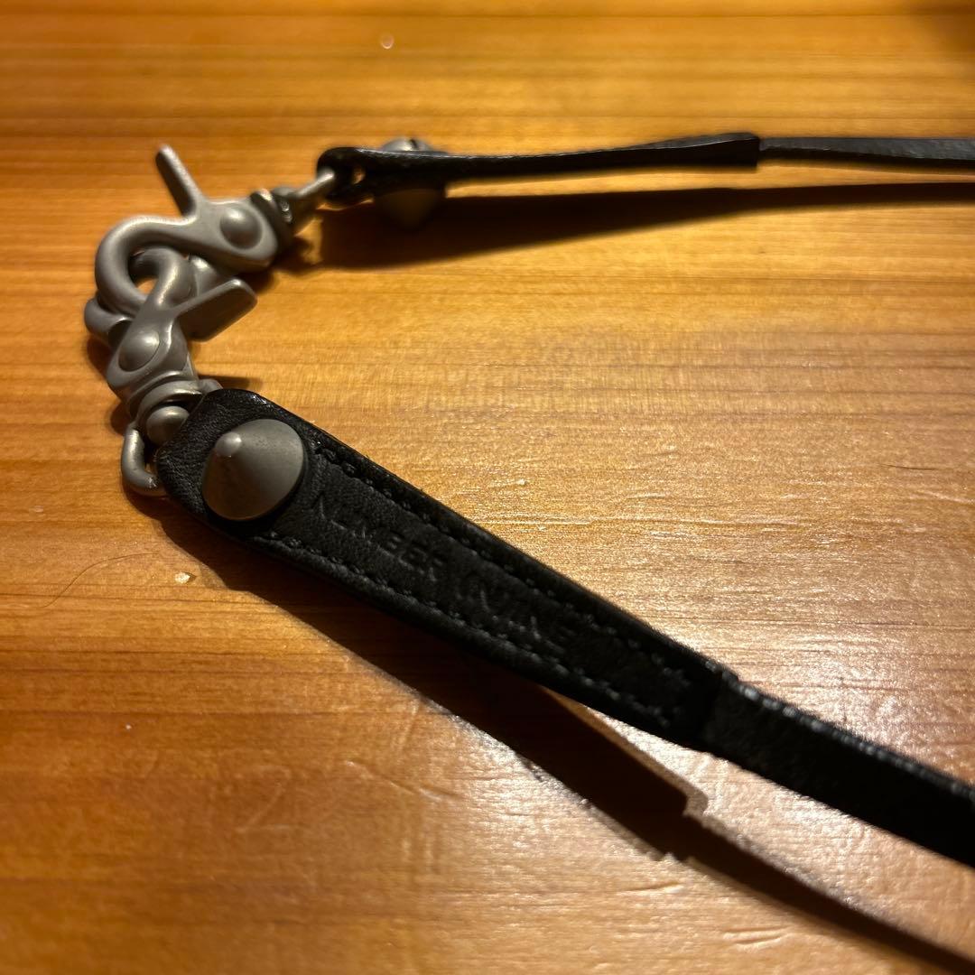 本人期 ナンバーナイン レザー ウォレットチェーン スタッズ付