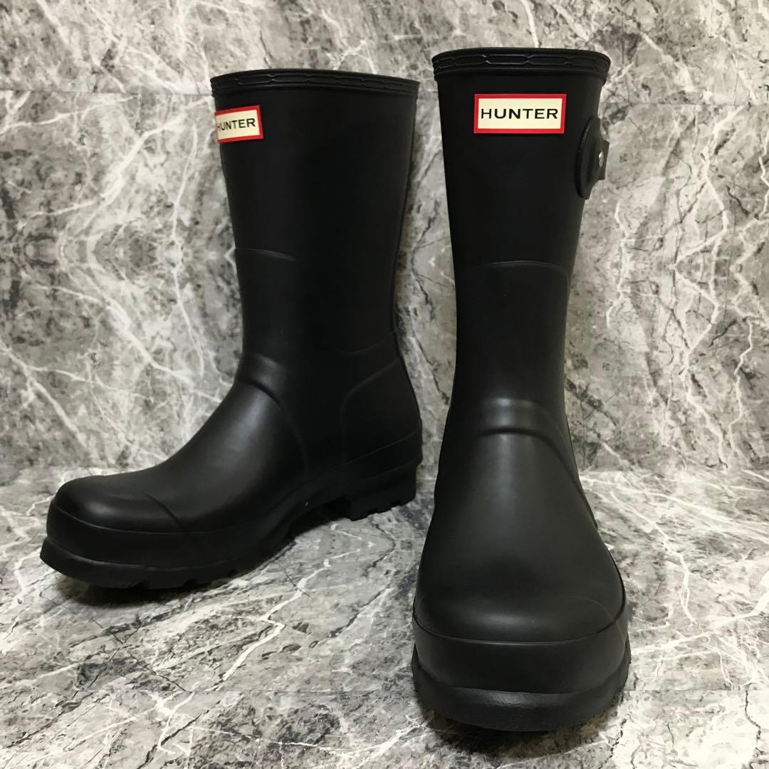 【未使用】HUNTER/ハンター メンズ オリジナル ショート ブーツ ブラック