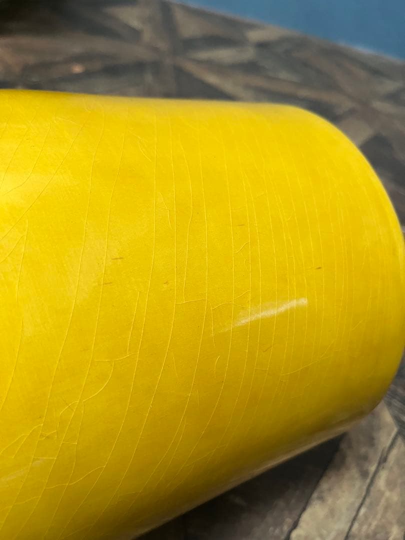 たむ ＊陶器 傘立て インテリア 昭和レトロ 黄色 玄関