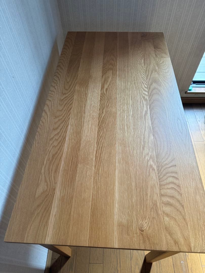 TH。無印良品　無垢材デスク(引き出し付き)オーク材