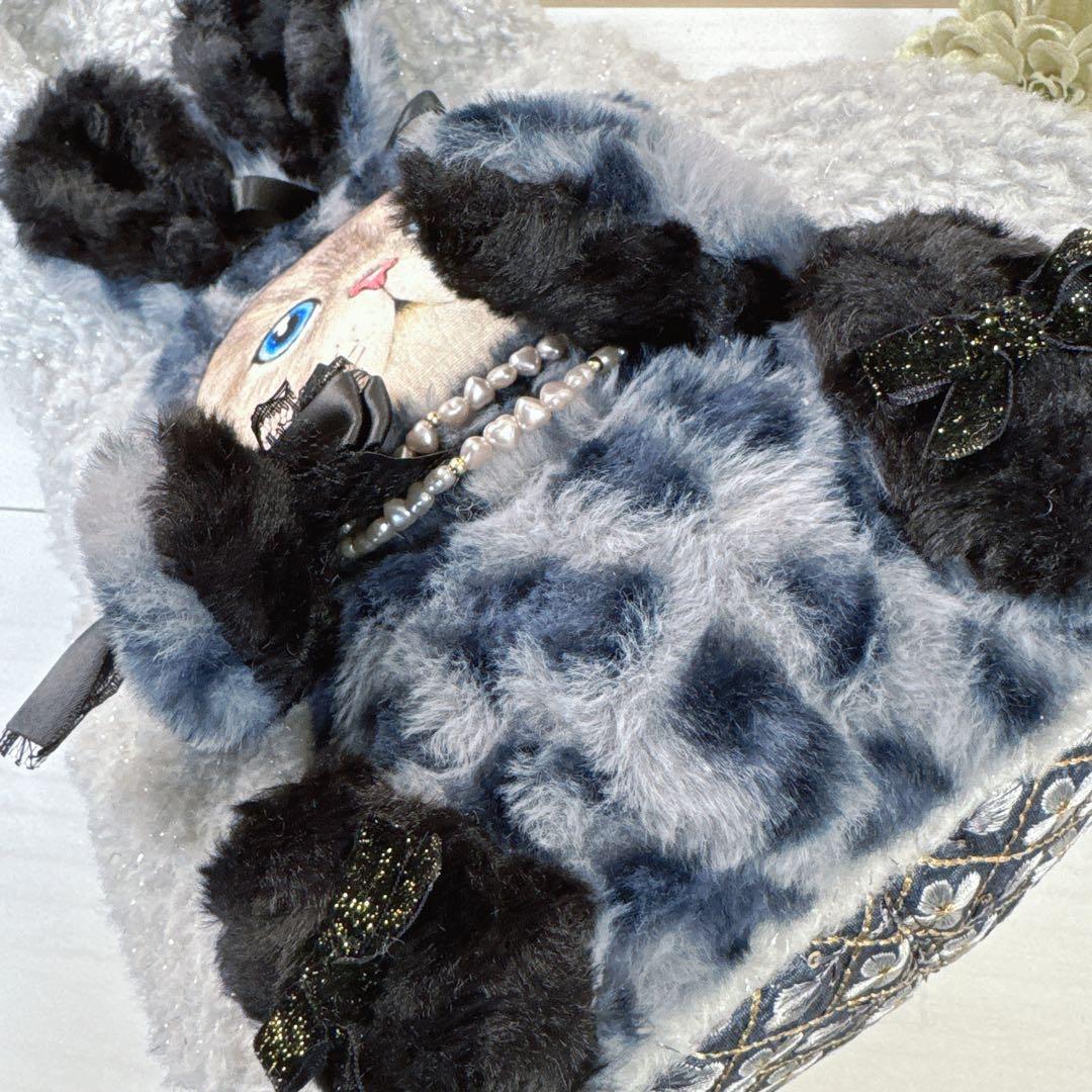 ト*助様 コヤンイサムチョン♡新作インド刺繍×豹柄ルミちゃんの変形ラウンドトート