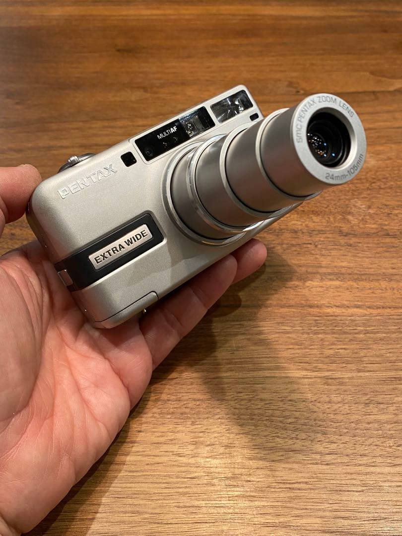 PENTAX ESPIO 24EW シルバー コンパクトフィルムカメラ　動作品