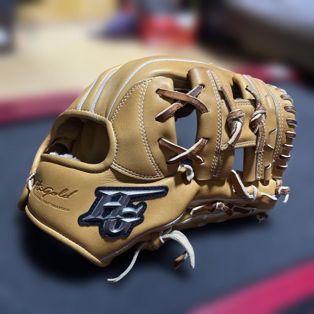 f*X様 Hi-Gold プロフェッショナルモデル 硬式グローブ 右投げ用 タン