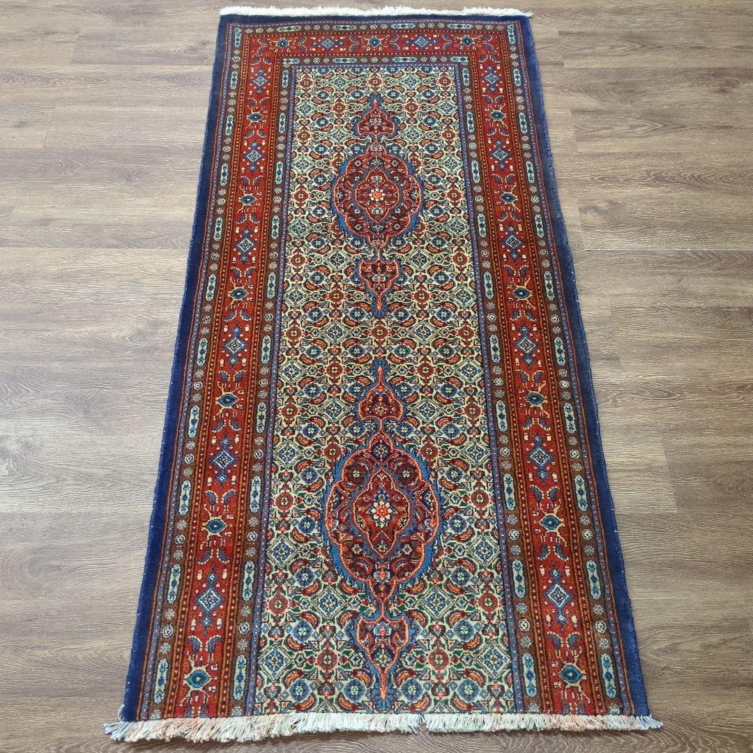 ヴィンテージラグ　ペルシャ絨毯　ムード　 手織り絨毯　ウール　コットン