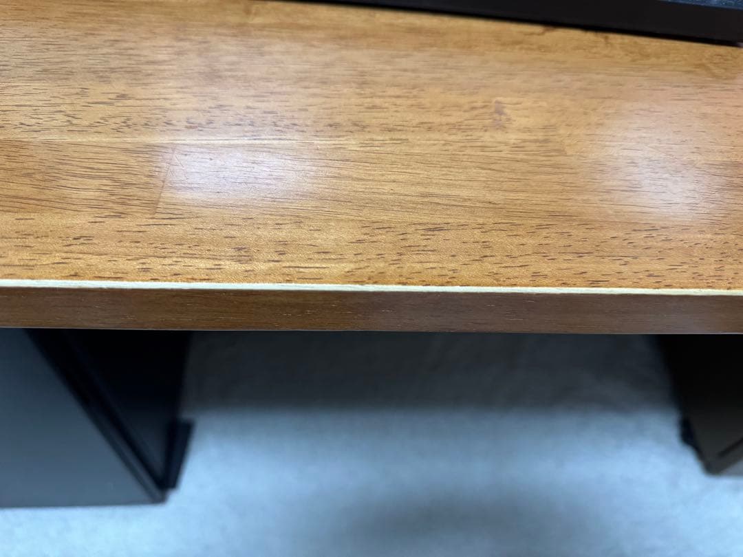 kanademono かなでものブラウン木製パソコンデスク