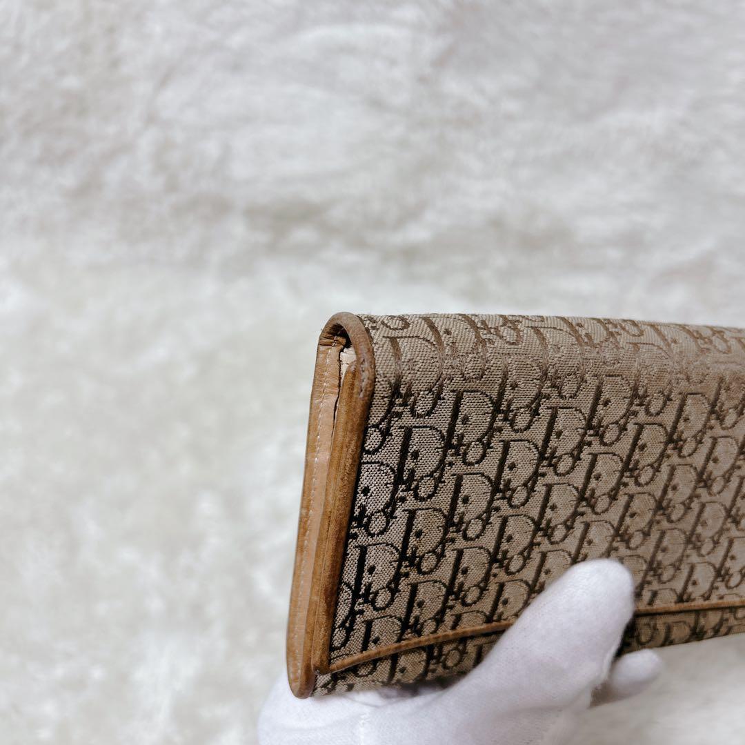 ディオール　トロッター柄　長財布　クリスチャンディオール　dior