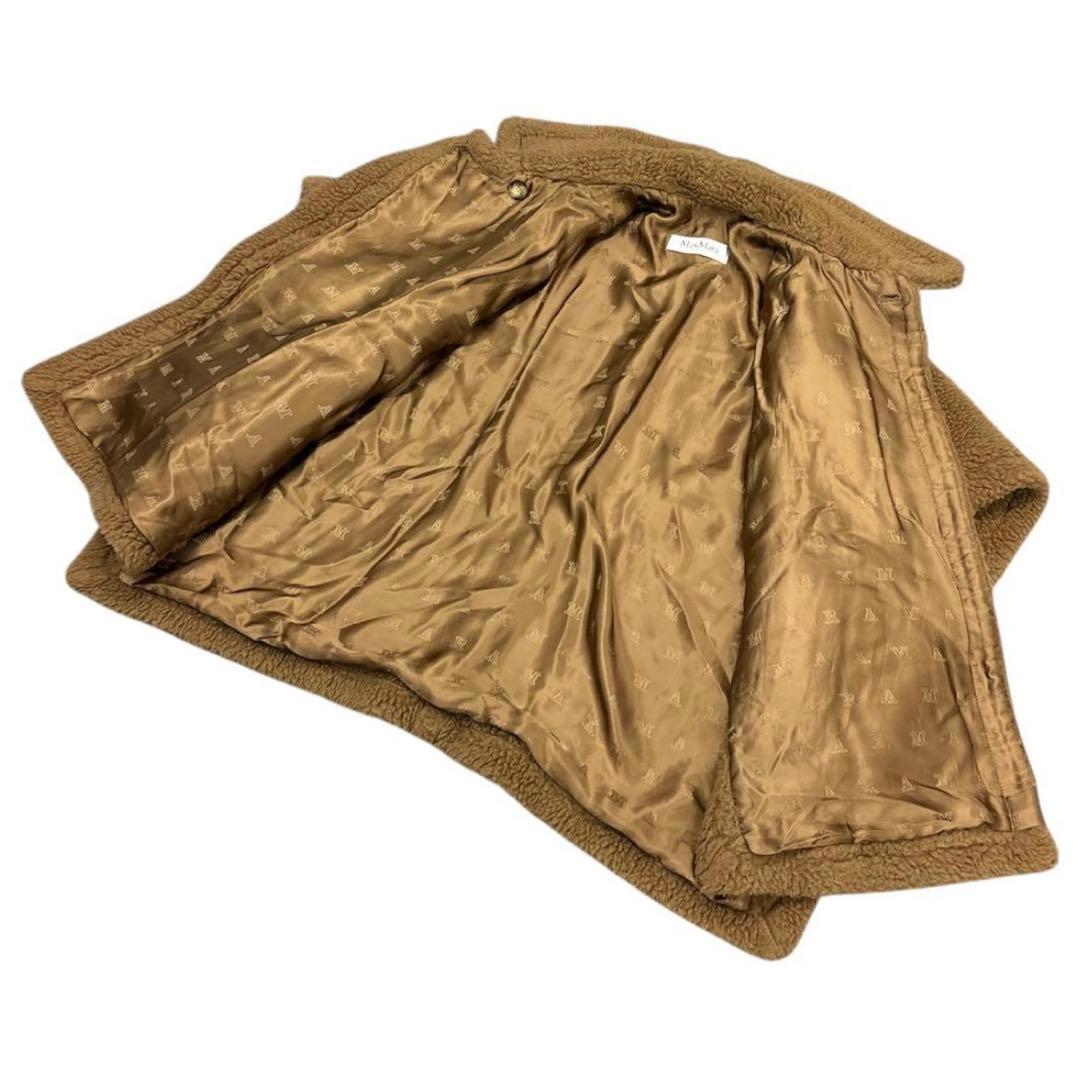 美品　マックスマーラ　MAX MARA　TEBE　テディケープ　F　キャメル