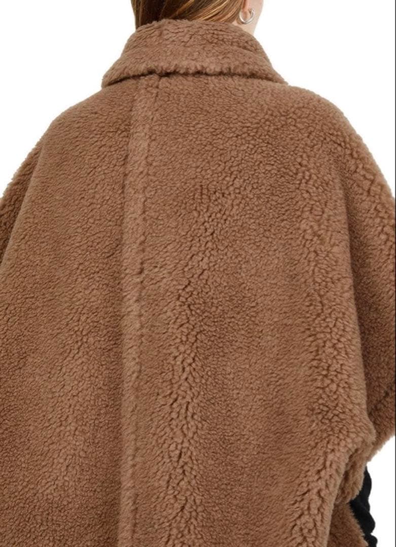 美品　マックスマーラ　MAX MARA　TEBE　テディケープ　F　キャメル