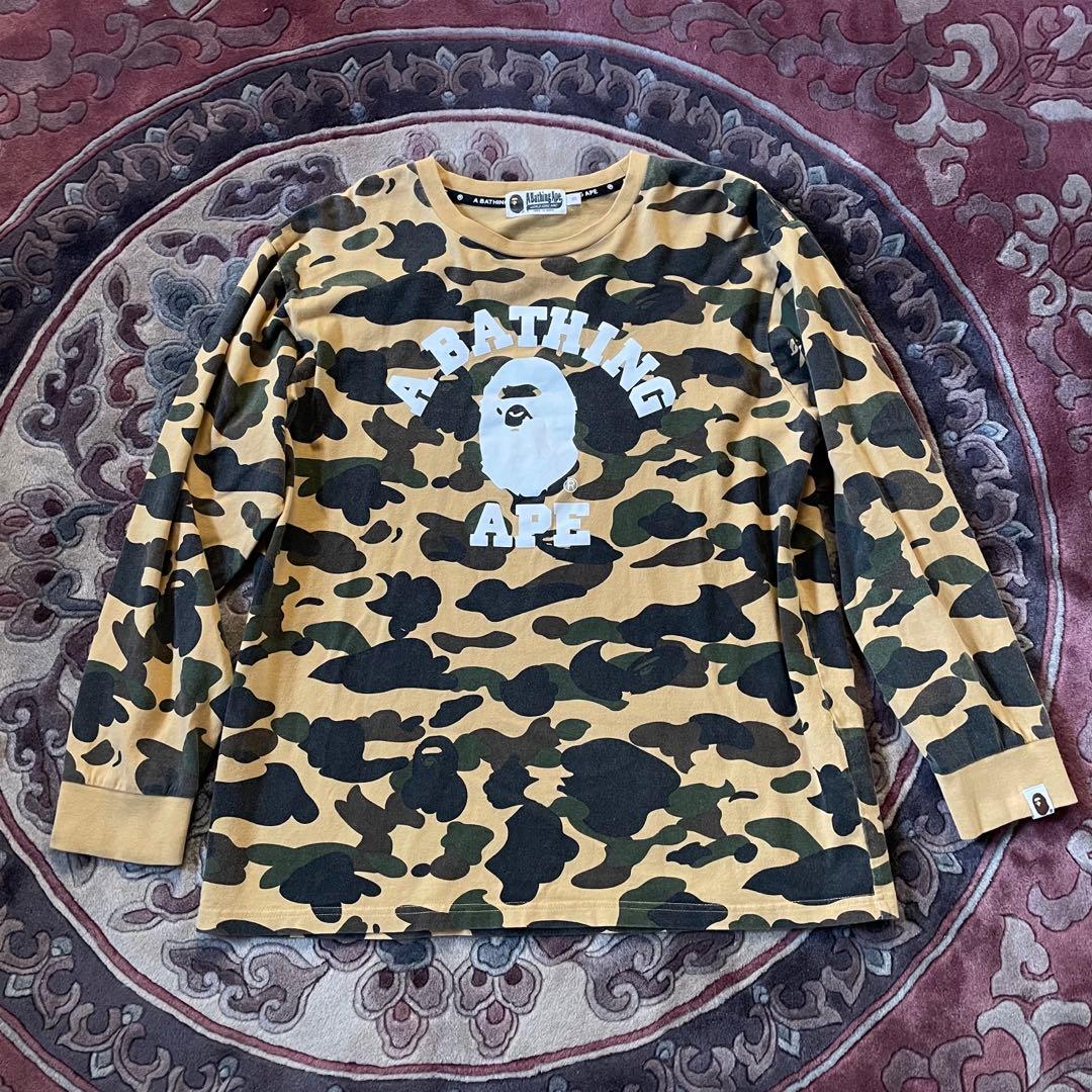トップス A BATHING APE COLLEGE L/S TEE size S