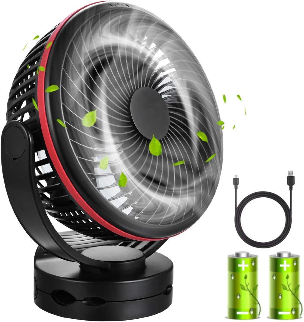 USB扇風機 10000mAh大容量、卓上用