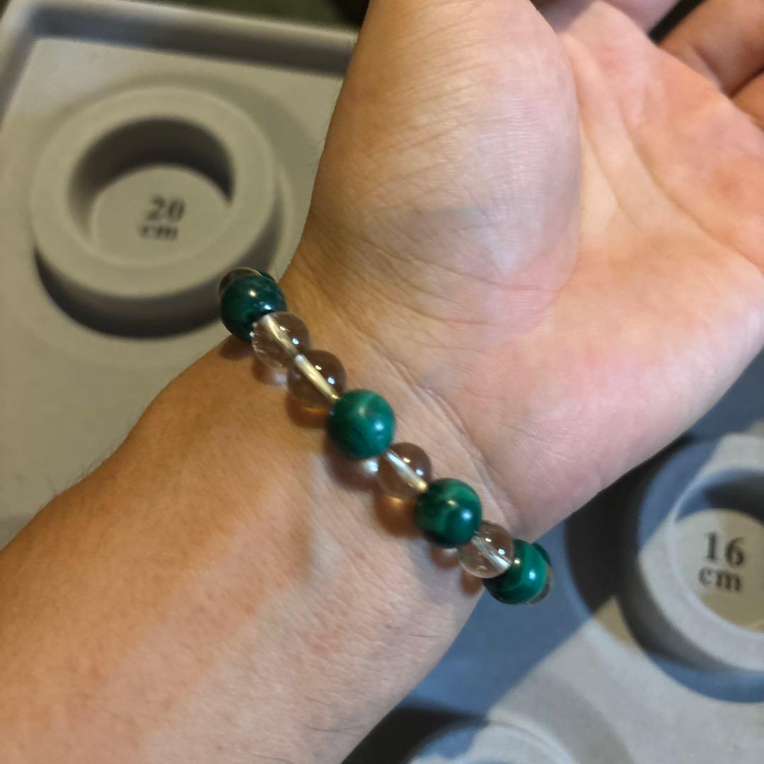 マラカイトと水晶たん！綺麗！すっごいズンとくる！