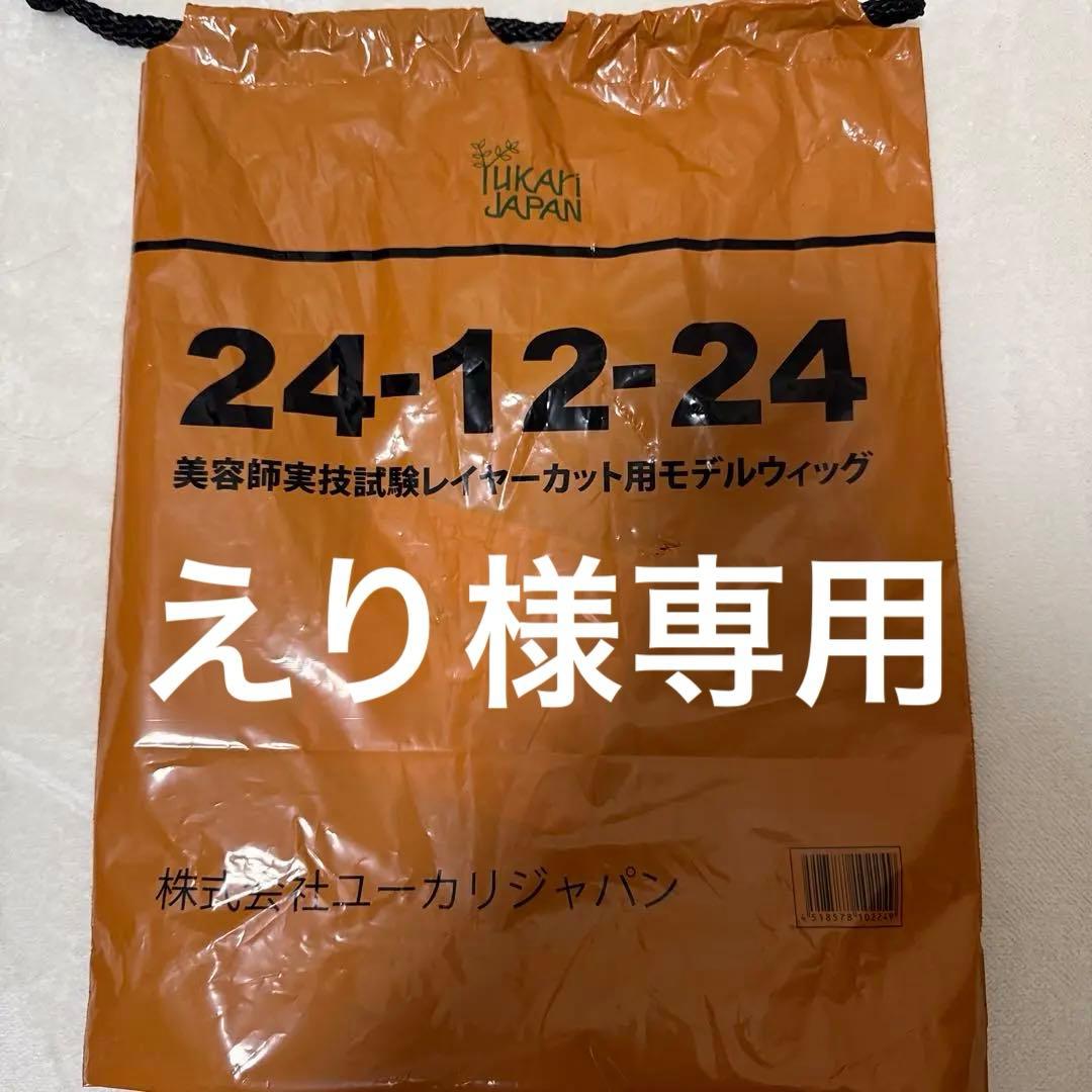 【えり】美容師技術試験用ウィッグ 24-12-24 9体 カットコーム