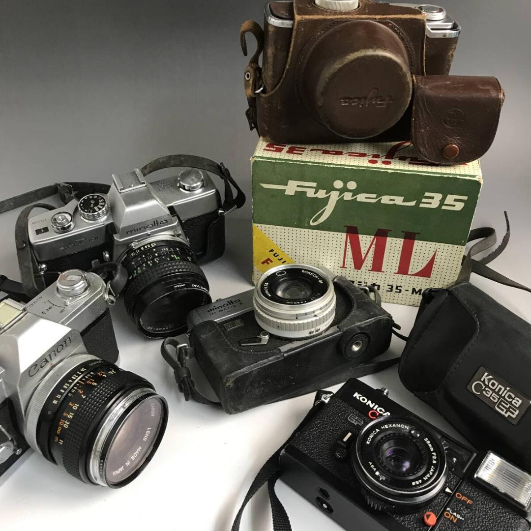 昭和レトロ フィルムカメラ 5台 一眼等 (Kinica C35/Fujica