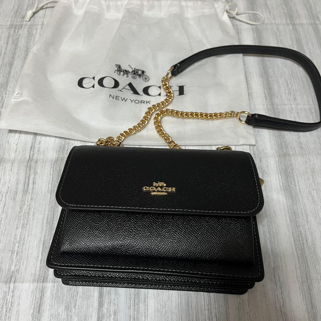 【未使用】coach コーチ　ミニクレア　クロスボディバッグ　ブラック