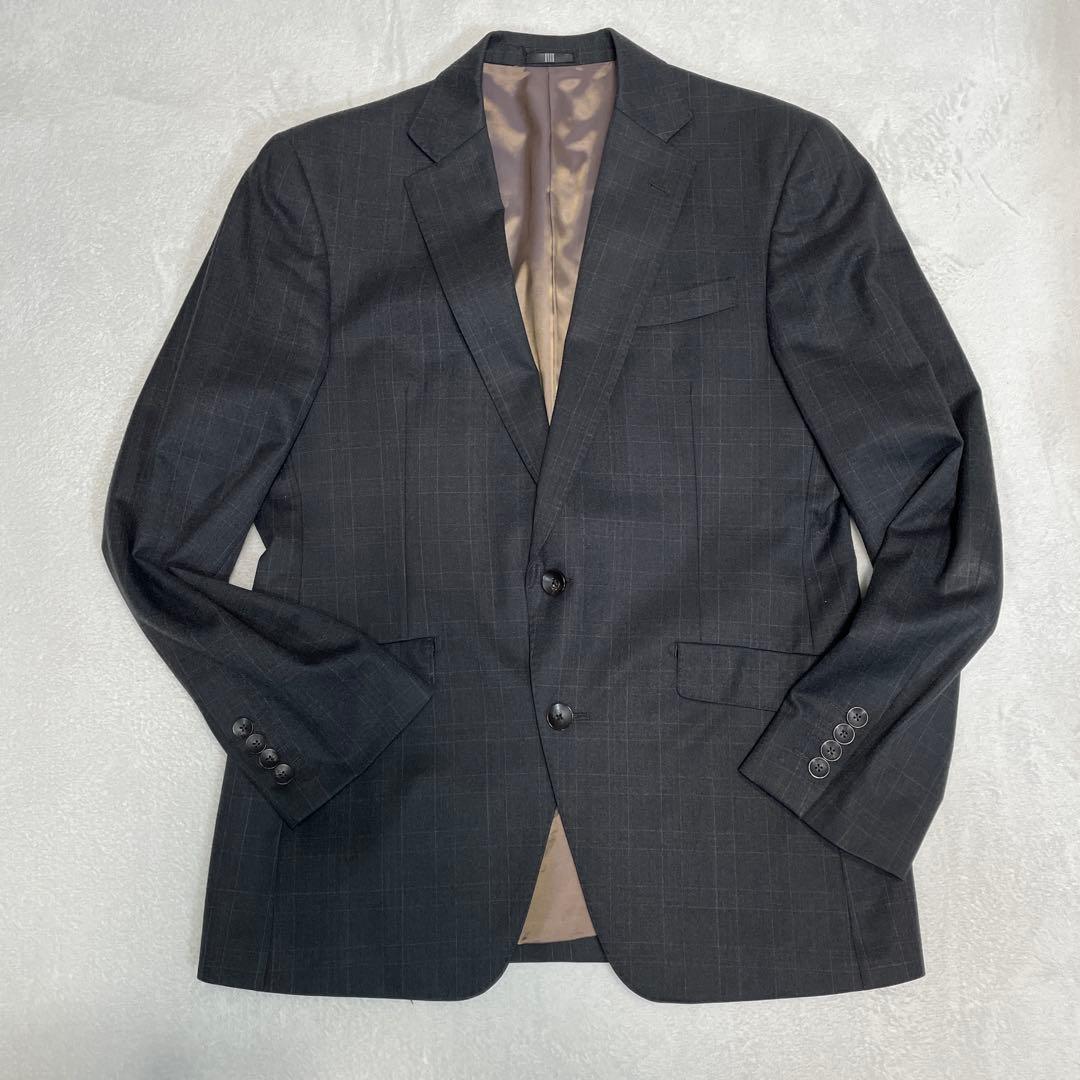 スーツセレクト グアベロ 社製 フランネル スーツ セットアップAB5 チェック