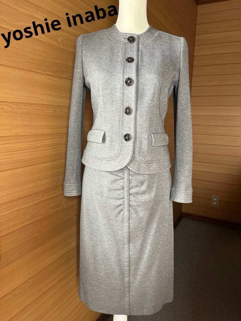 じゅんまま様【yoshie inaba】ヨシエイナバ 上質素材丸首セットアップ