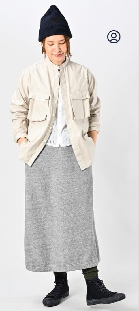 【新品未使用】45R 薄バックサテンの908ニームシャツ