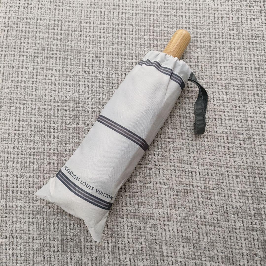 FONDATION LOUISVUITTON 美術館 折りたたみ傘 ストライプ