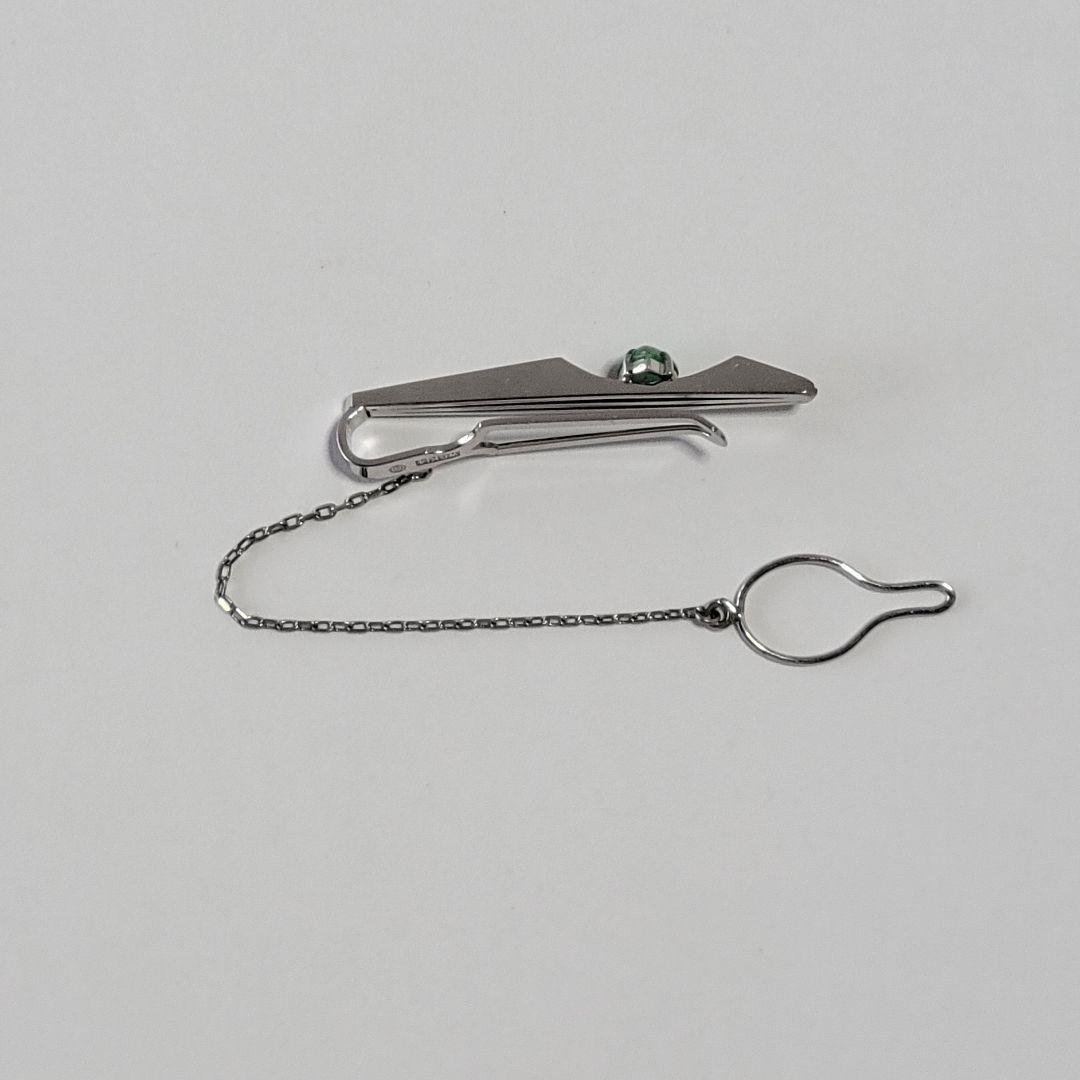 ネクタイピン K14 ホワイトゴールド