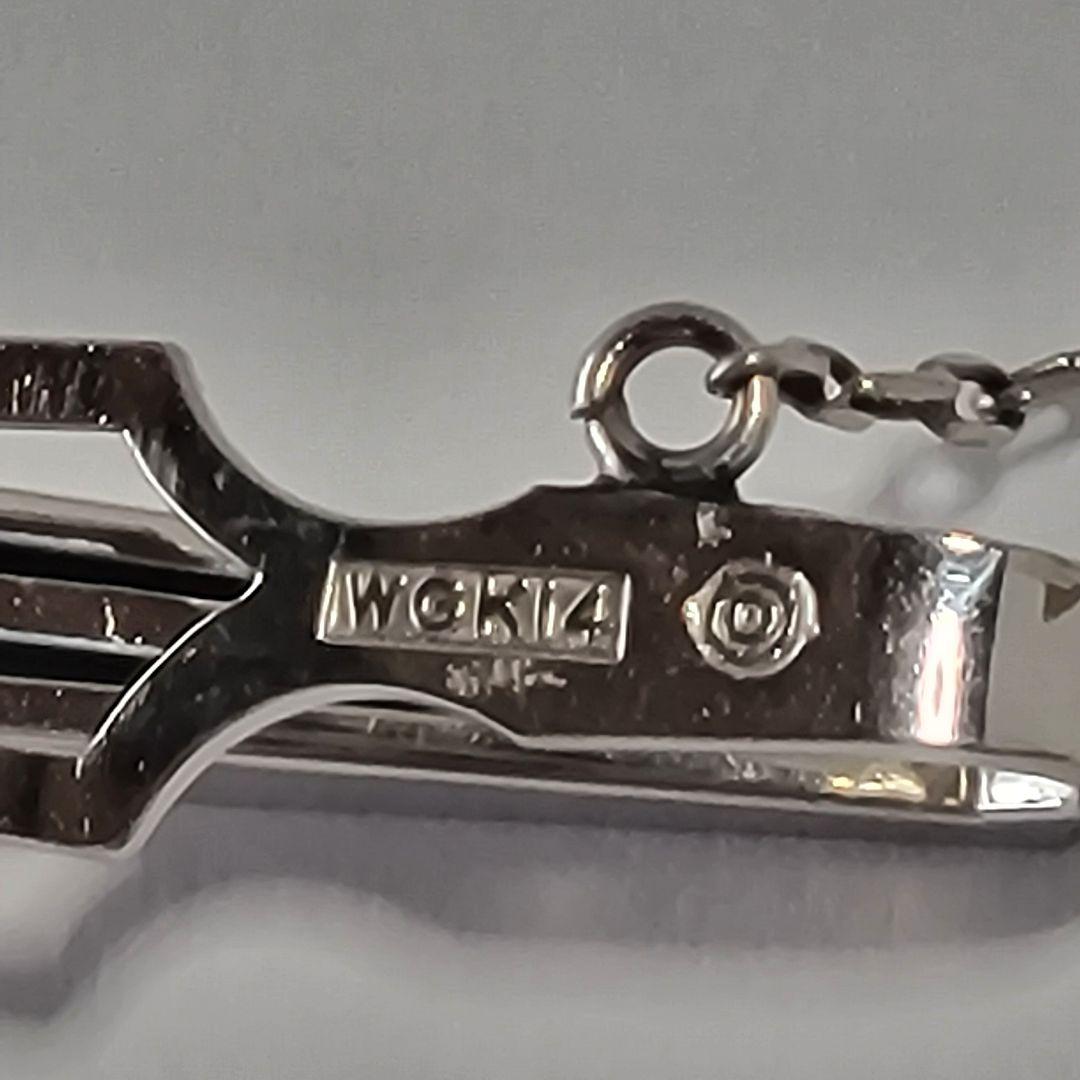 ネクタイピン K14 ホワイトゴールド