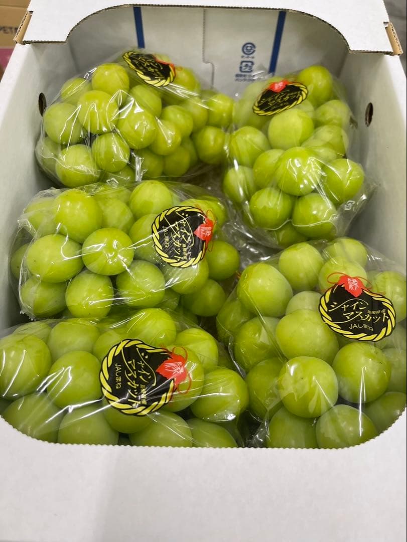 66【島根県産】シャインマスカット約2キロ(3〜5房)×2