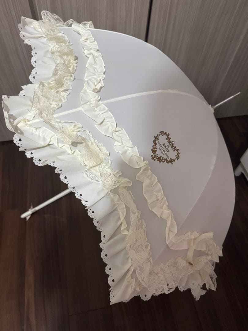 ベイビーザスターズシャインブライト 晴雨兼用 日傘 ホワイト 白