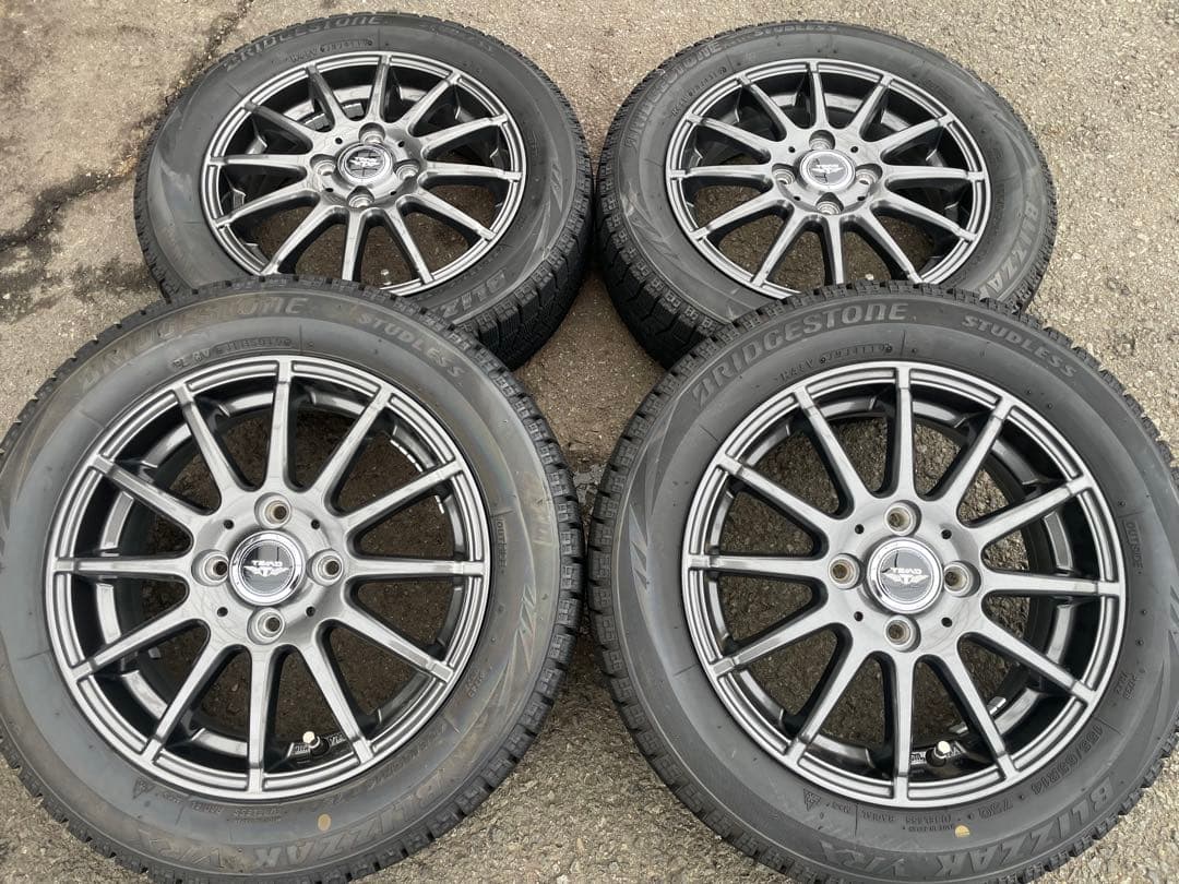 中古スタッドレスセット！TEAD×BS ブリザック VRX 155/65R14付