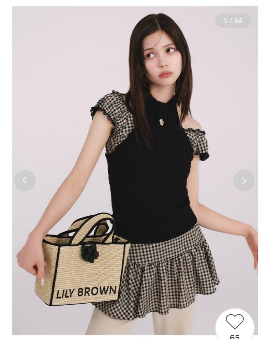 【LILY BROWN×MARY QUANT】ジュートロゴトート