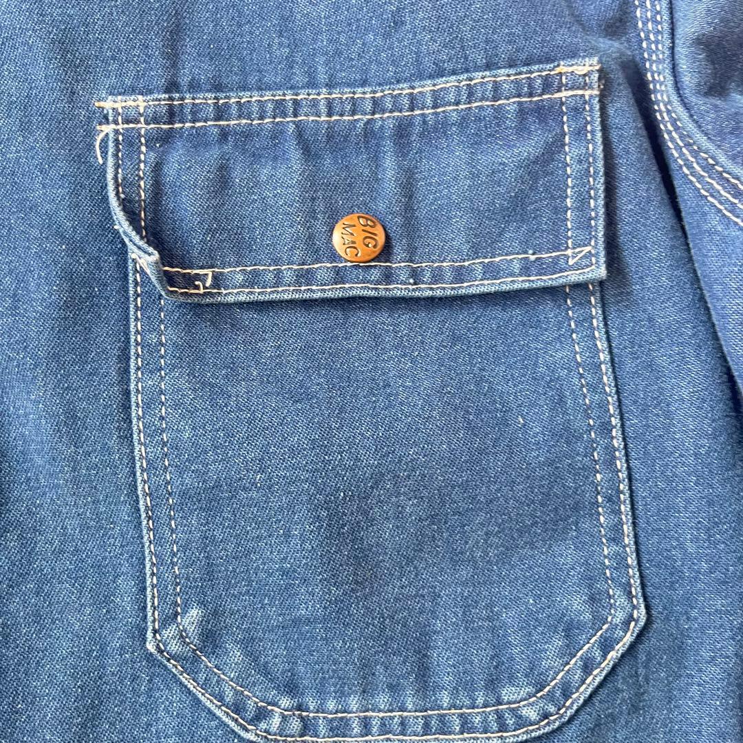 【最終価格】BIG MAC ビッグマック デニム カバーオール 襟コーデュロイ