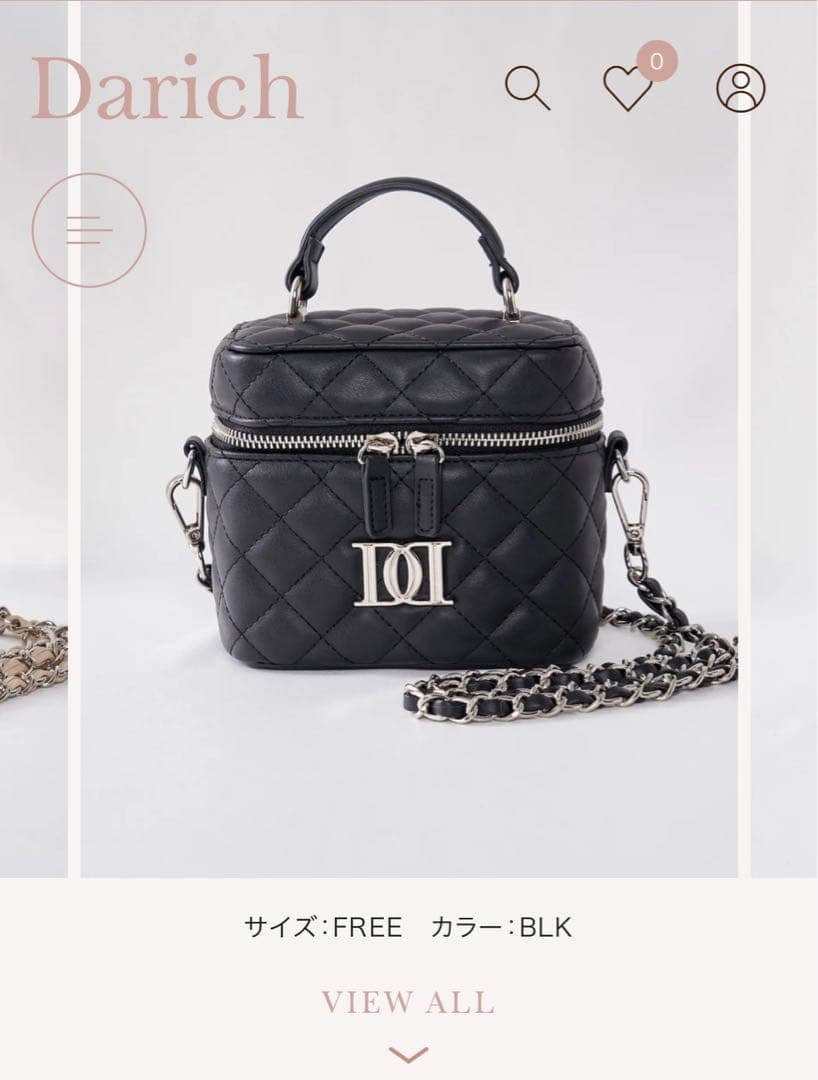 Darich キルティングバッグ シルバーパーツ