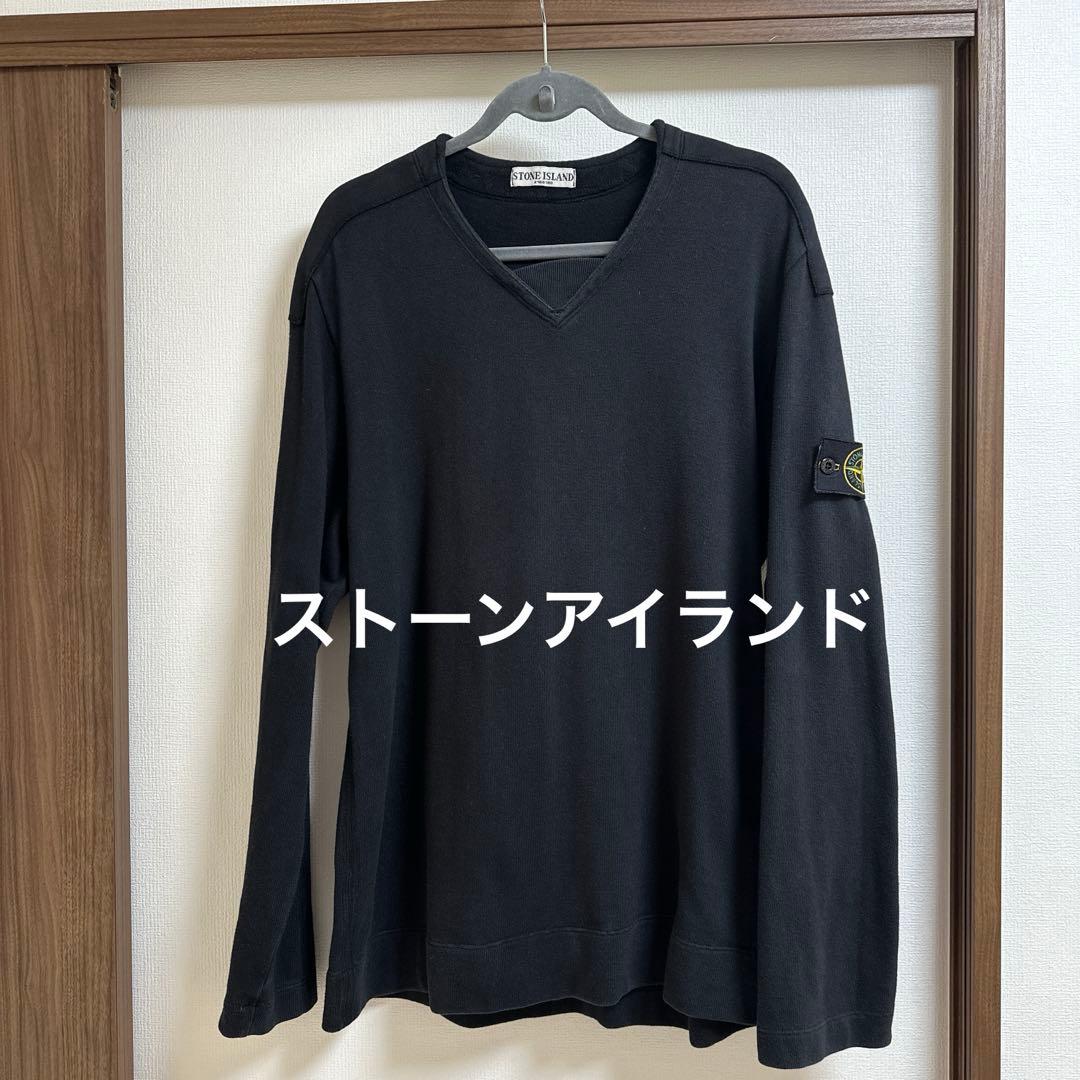 ♡ストーンアイランド ♡Vネック トレーナー ブラック