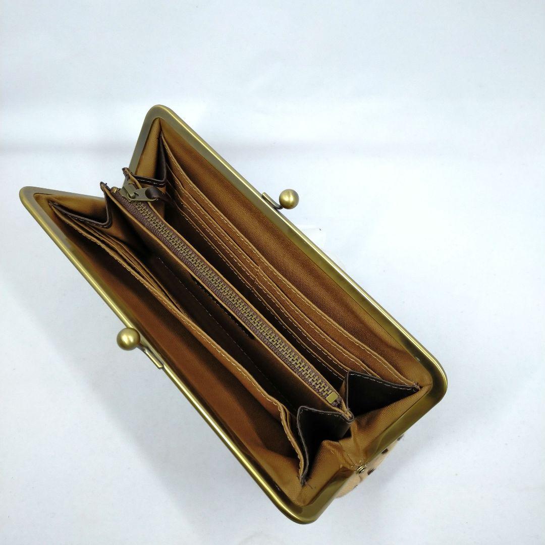 アインソフ　AinSoph 1237-LRSステアヘア一のドット柄がま口長財布