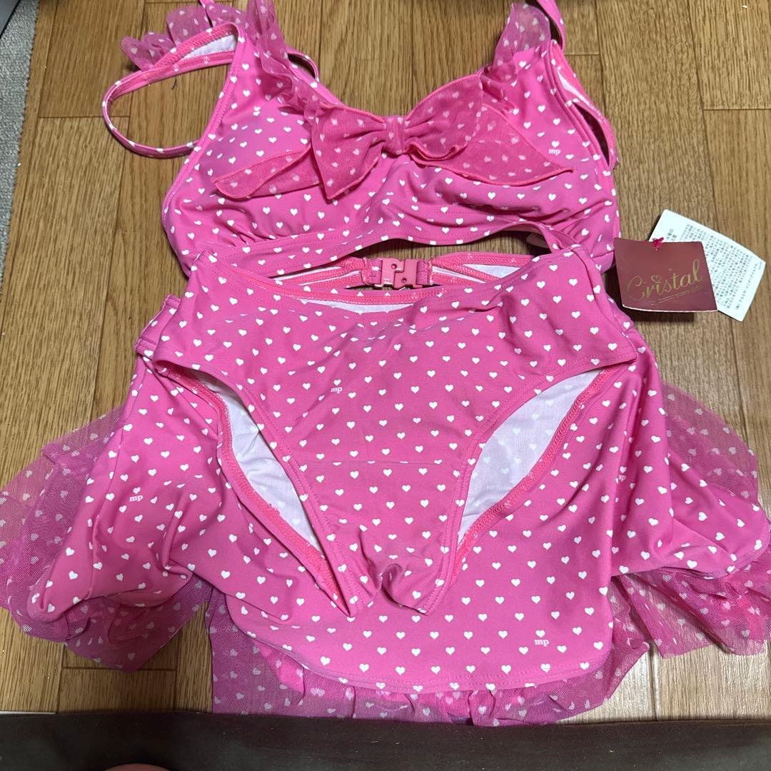 咲*音様 メゾピアノＪｒ．ピンク ハート柄 水着セット サイズ150