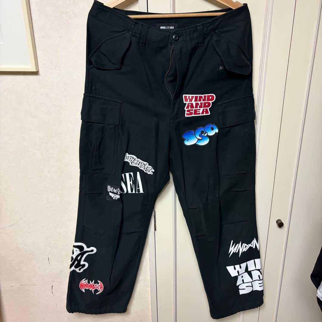 WIND AND SEA カーゴパンツ ブラック