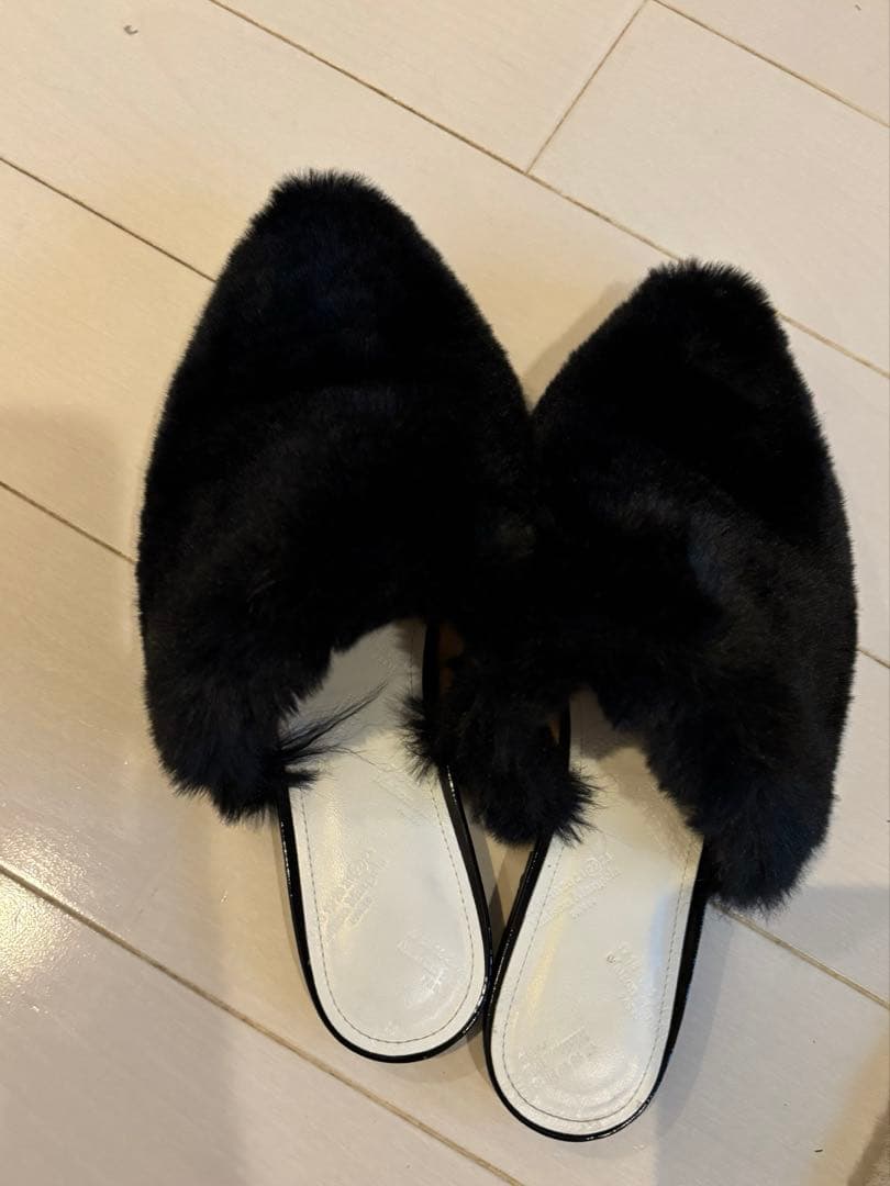 メゾンマルジェラ　フェイクファーミュール　38