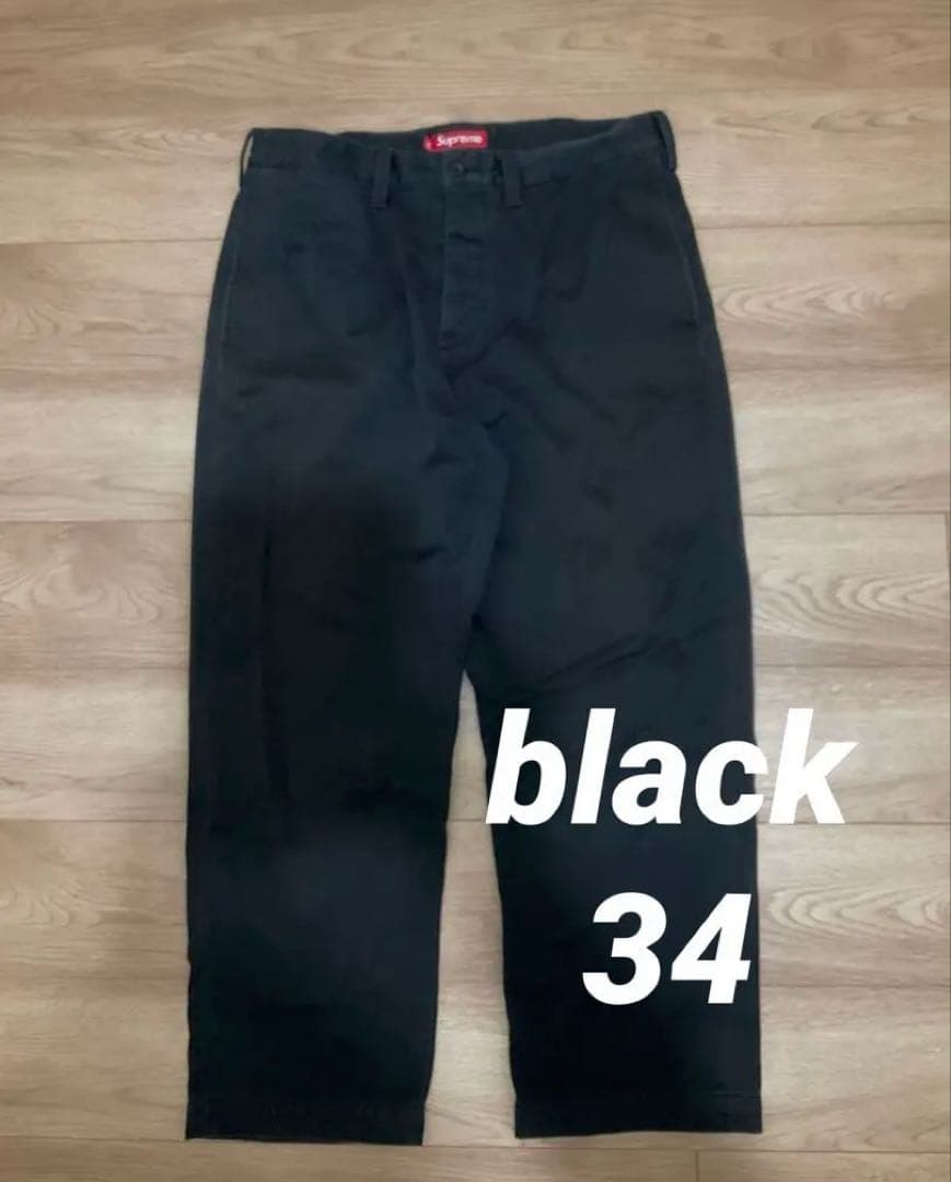パンツ Supreme chino pant 24ss black 34