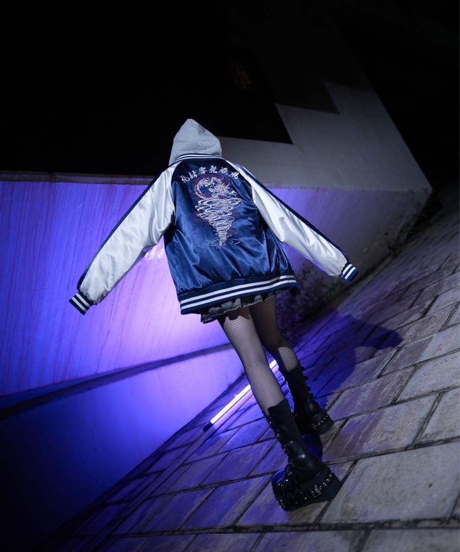 【きゅー】REFLEM×DustDevilスカジャン