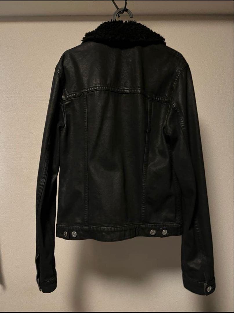 ジャケット・アウター Helmut Lang Fur Collar Wax Denim Jacket