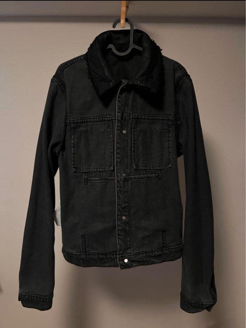 ジャケット・アウター Helmut Lang Fur Collar Wax Denim Jacket