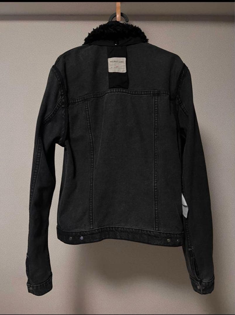 ジャケット・アウター Helmut Lang Fur Collar Wax Denim Jacket