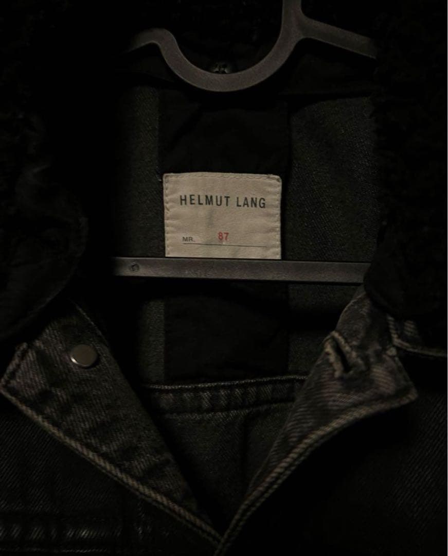 ジャケット・アウター Helmut Lang Fur Collar Wax Denim Jacket