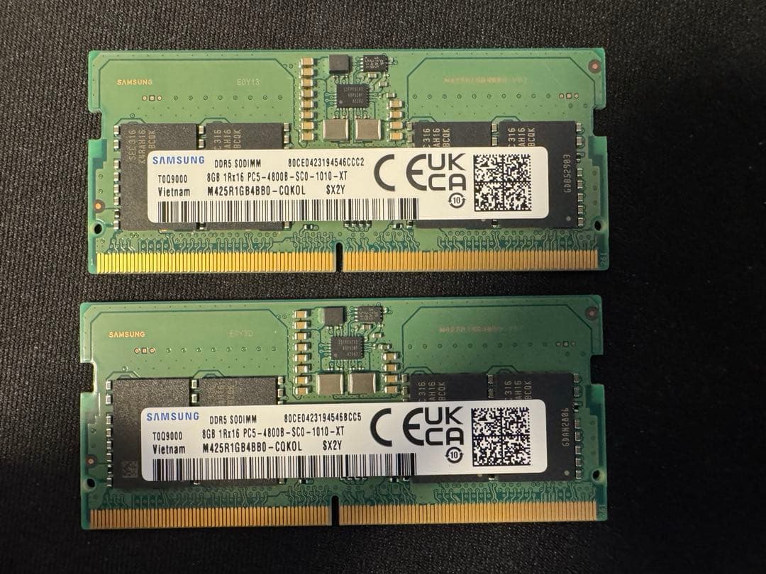 Samsung DDR5 SODIMM 8GB 2枚セット